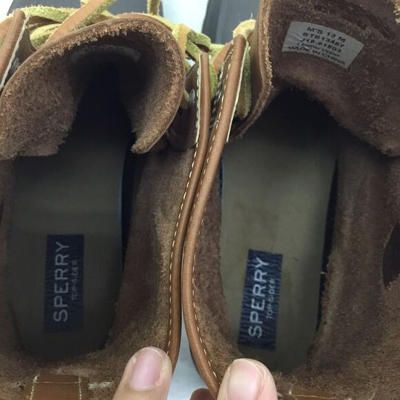 SPERRY Men's Decoy Duck Boots STS13457 Tan/Black Leather top Waterproof Sz 13 M - Picture 10 of 10